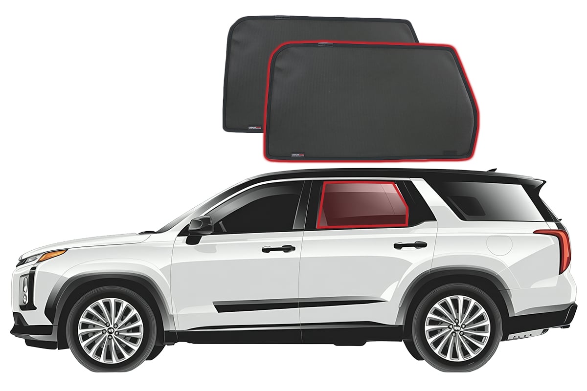 d*7様 highcolor_sunz Hyundai Palisade Rear Passenger Door Window Sun Shades (2018-2025